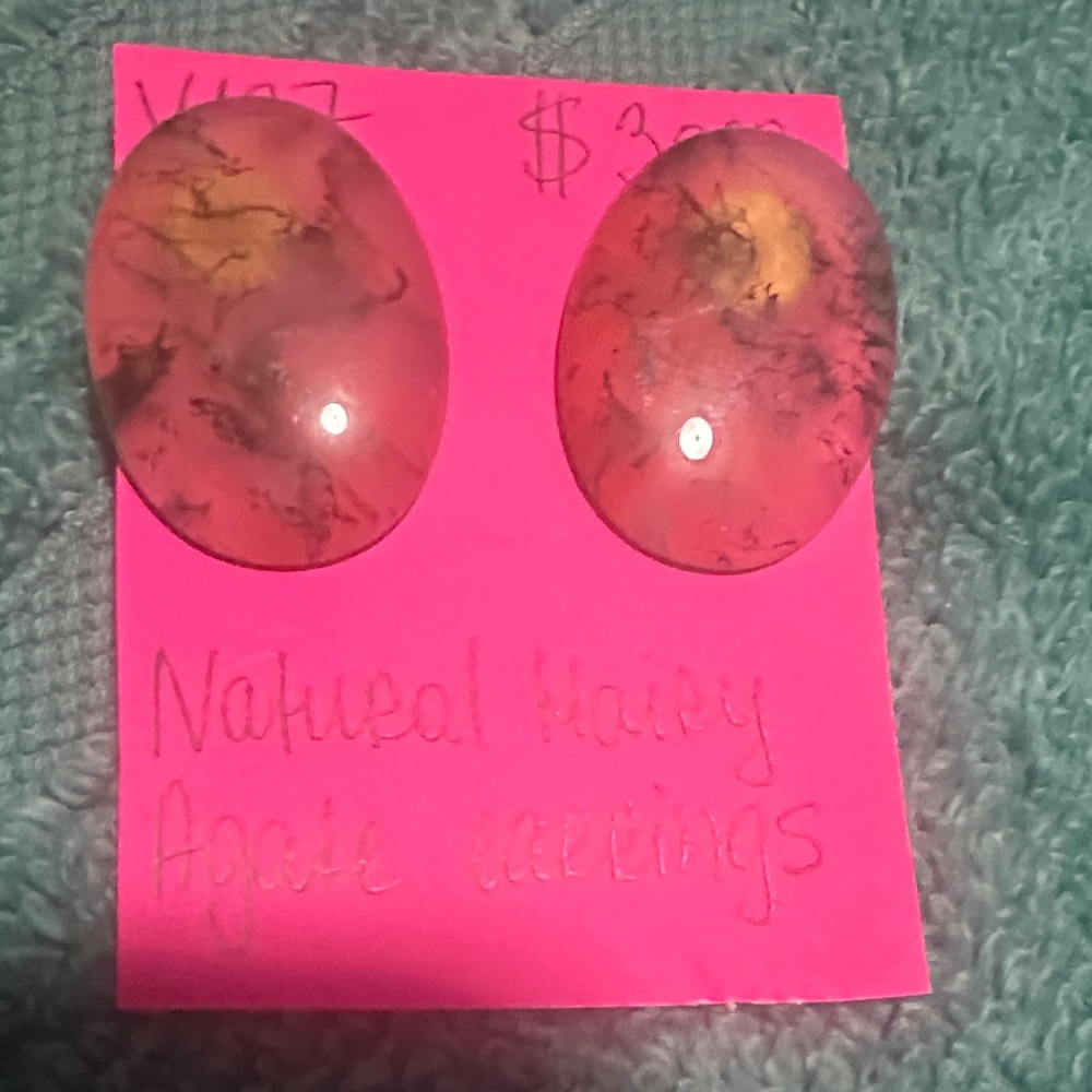 Natural Agate Earrings